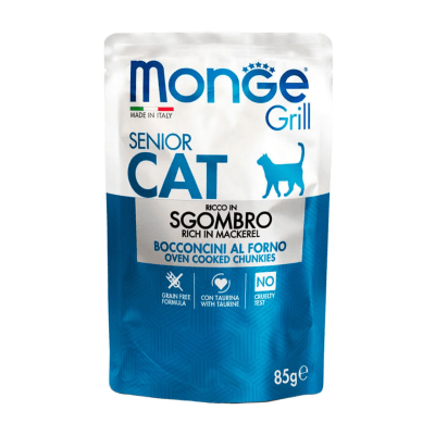 Monge Feline Grill senior caballa 85 gr