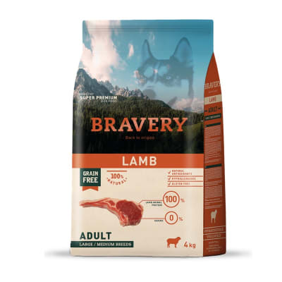 Bravery Dog adulto Large/Medium Lamb 4 Kg