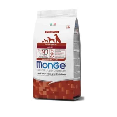 Monge Canine adult cordero, arroz y papa 12 Kg