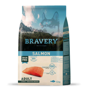 Bravery Dog Adulto Large/Medium salmon 4 Kg