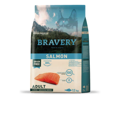 Bravery Dog Adulto Large/Medium salmon 12 Kg