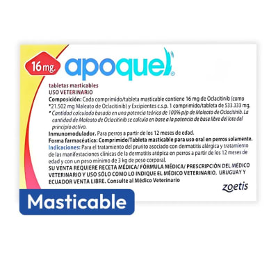 Apoquel Tabletas Masticables 16 mg x 1 unidad