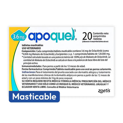 Apoquel Tabletas Masticables 3.6 mg x 1 unidad