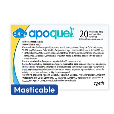 Apoquel Tabletas Masticables 5.4 mg x 1 tableta