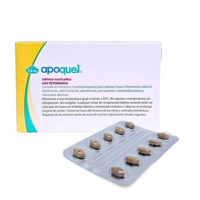 Apoquel Tabletas Masticables 3.6 mg x 1 unidad