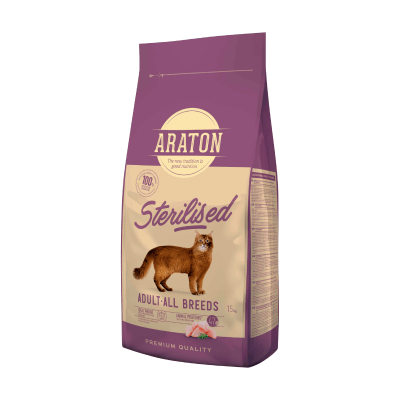Araton Cat sterilised pollo, pato y pavo 15 Kg