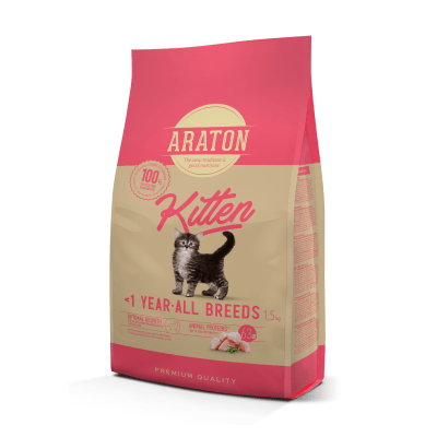 Araton Kitten Pollo, pato y pavo All Breeds 1.5 Kg