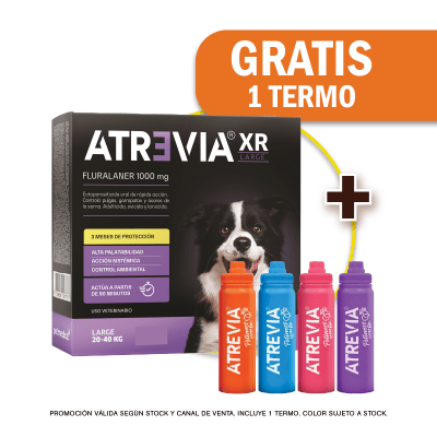 Pack Atrevia antipulgas XR Large (20 - 40 Kg) x 1 tableta + Termo de Regalo