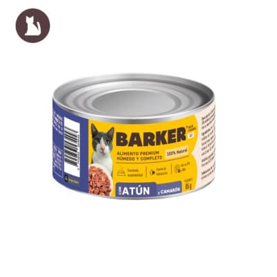 Barker alimento humedo para gato de atun con camaron 85 gr