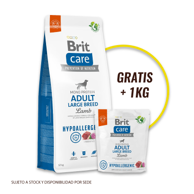 Promo Brit Care Adult Large breed Lamb & Rice 12 Kg + 1 bolsa de 1 Kg