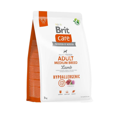Brit Care Adult Medium breed Lamb & rice Hypoallergenic 3 Kg