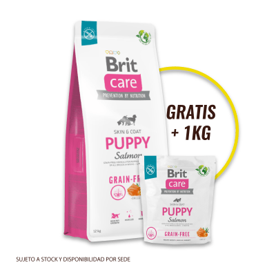 Promo Brit Care Grain - Free Puppy Salmon & Potato 12 Kg + 1 bolsa de 1 Kg