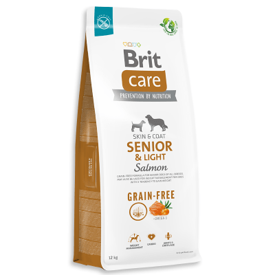 Brit Care Grain - Free Senior & Light Salmon & Potato 12 Kg