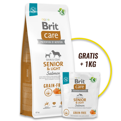 Promo Brit Care Grain - Free Senior & Light Salmon & Potato 12 Kg + 1 bolsa de 1 Kg