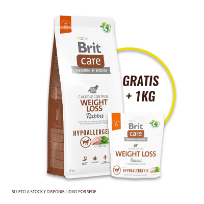 Promo Brit Care Weight Loss Rabbit & Rice 12 Kg + 1 bolsa de 1 Kg