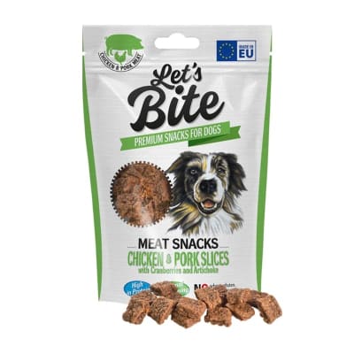 Brit Lets Bite meat snacks chicken & Pork 80 gr