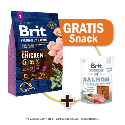 Pack Brit Premium By Nature Junior Small 3 Kg + Snack de Regalo