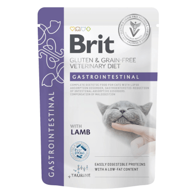 Brit GF Veterinary Diet cat Gastrointestinal with lamb pouch 85 gr