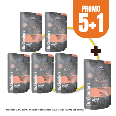 Pack Dr Clauders Cat Adult BS No 04 (salmon y pollo con quinua) 85 gr (5+1)
