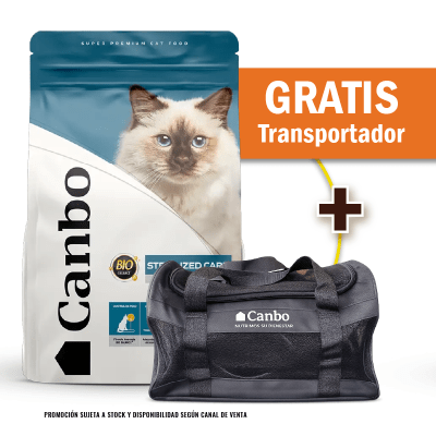 Pack Canbo Cat Adulto Sterilized 7 Kg + Transportador de Regalo