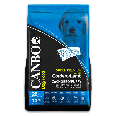 Canbo Super Premiun Cachorro Cordero Razas Medianas y Grandes 15 Kg