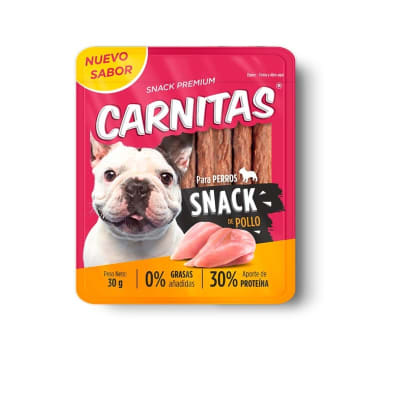 Mimma snacks carnitas de pollo 30 gr