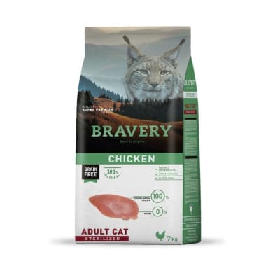 Bravery Cat adulto chicken sterilizado 7 Kg