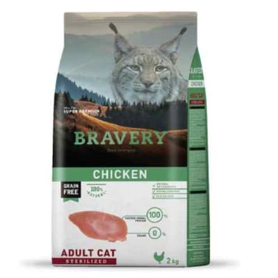 Bravery Cat adulto chicken sterilizado 2 Kg