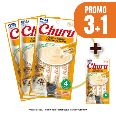 Pack Snacks Churu de pollo 4 unidades (3+1)