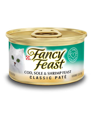Fancy Feast - paté clásico Cod, sole & shrimp Feast 85 gr