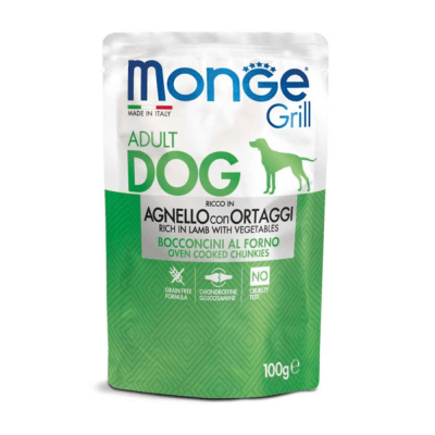 Monge canine adult grill cordero y vegetales 100 gr