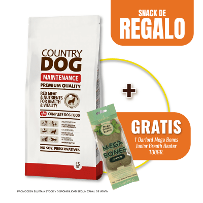 Pack Country dog mantenimiento 15 kg + Snack Darford Breath Beater 100g GRATIS