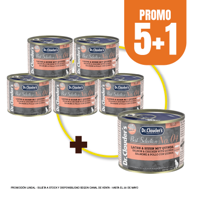 Pack Dr Clauders Cat Adult BS No 04 (salmon y pollo con quinua) 200 gr (5+1)