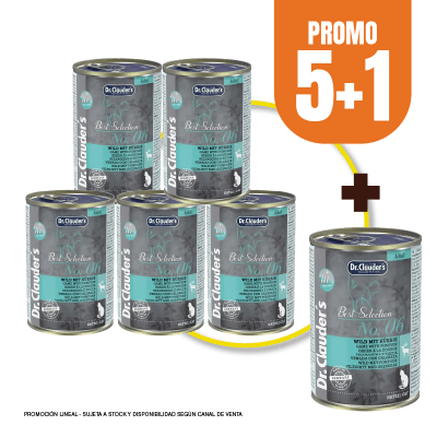 Pack Dr Clauders Cat Adulto BS No 06 (venado con calabaza) 400 gr (5+1)