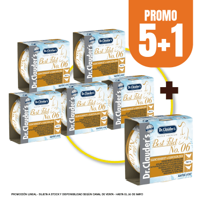 Pack Dr Clauders Cat BF No 06 (pechuga e higado de pollo) 70 gr (5+1)