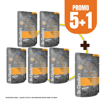 Pack Dr Clauders Cat BS No 01(pollo con arandanos) 85 gr (5+1)