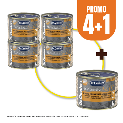 Pack Dr Clauders Cat BS No 07 (pollo y faisan con albaricoque) 200 gr (4+1)