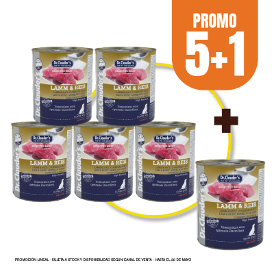 Pack Dr Clauders dog Lamm & Reis (cordero y arroz) 800 gr (5+1)