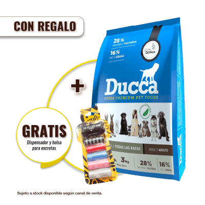 Pack Ducca Adulto 15 kg + Dispensador y Bolsas para Excretas Gratis