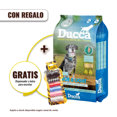 Pack Ducca Senior & Light 15 kg + Dispensador y Bolsas para Excretas Gratis