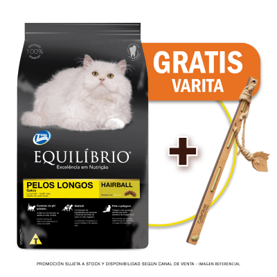 Pack Equilibrio Cat Pelo Largo 1.5 Kg + Varita de Regalo