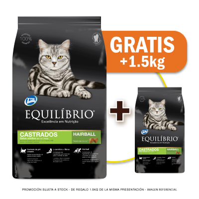 Pack Equilibrio Cat Castrados 7.5 Kg + 1.5 Kg GRATIS