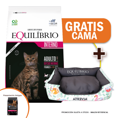Pack Equilibrio Cat Adultos 7.5 Kg + Cama Gratis