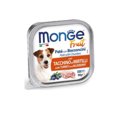 Monge Canine fruit pavo y arandanos alutray 100 gr