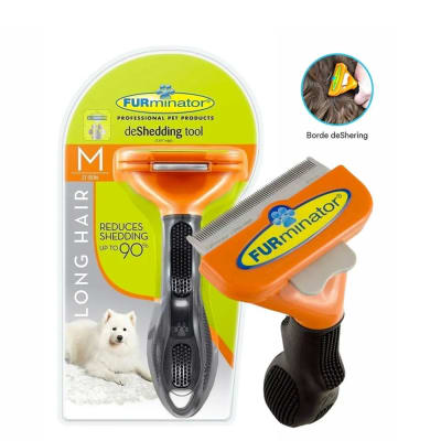 Cepillo tipo Furminator para perro pelo largo talla M