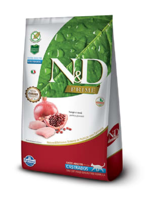 N&D Prime gato adulto castrado de pollo y granada 7.5 Kg