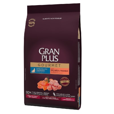Gran Plus Gourmet Gato adulto castrado Salmón y pollo 3 Kg
