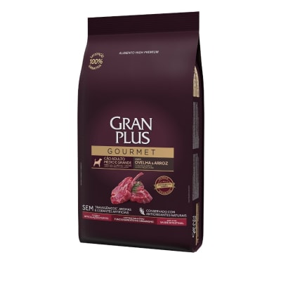 Gran Plus Gourmet perro adulto mediano a grande cordero y arroz 3 Kg