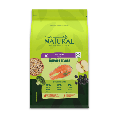 Guabi Natural gato adulto de salmon y cebada 7.5 Kg