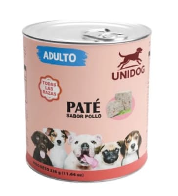 Unidog adulto alimento húmedo sabor a pollo 330 gr
